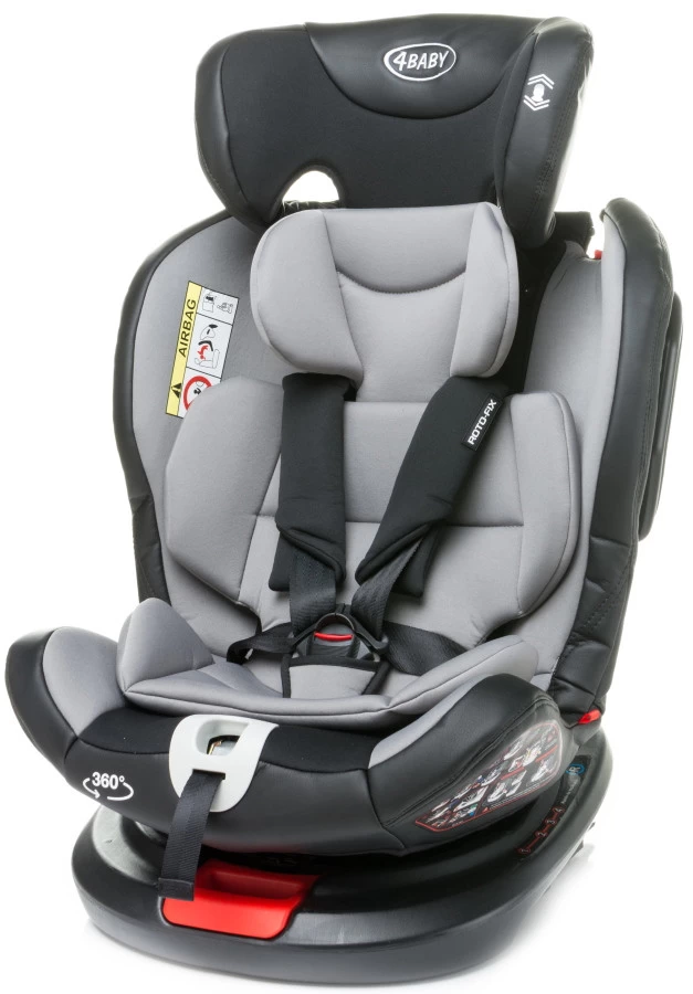 4Baby Roto-Fix Black 360º 0-36 Kg Isofix Autostoel - Afbeelding 2