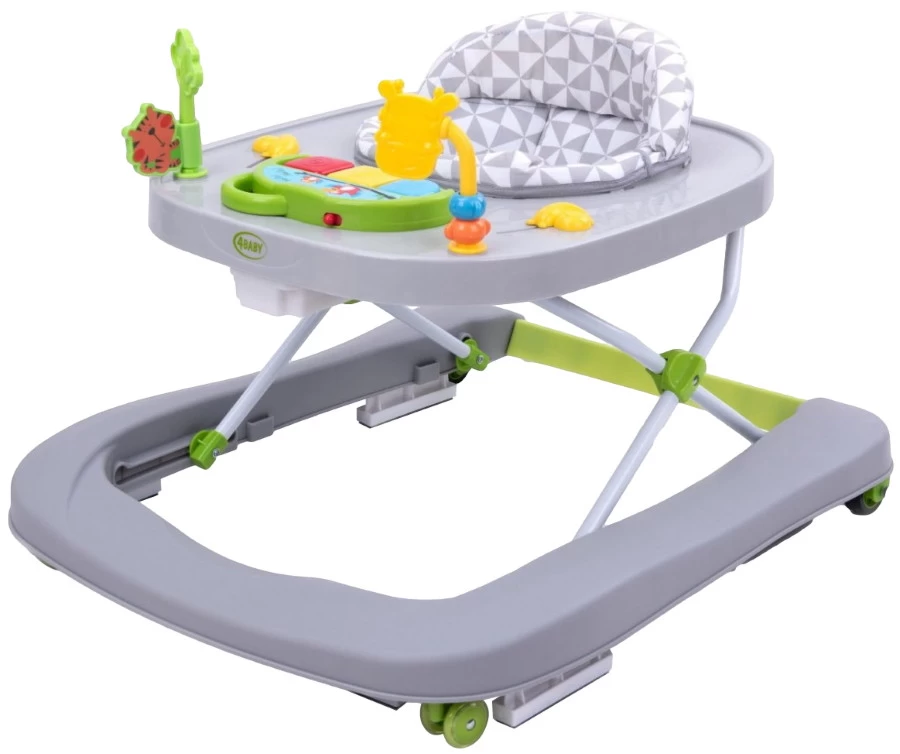 4Baby Walk 'n Push Grey Loopstoel 7039