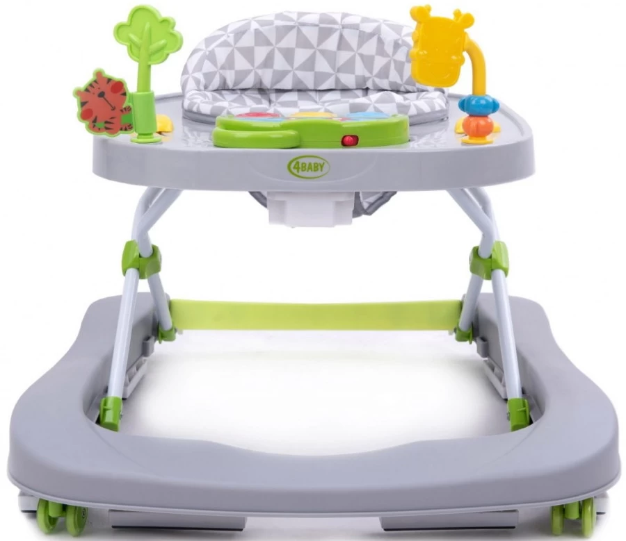4Baby Walk 'n Push Grey Loopstoel 7039 - Afbeelding 2