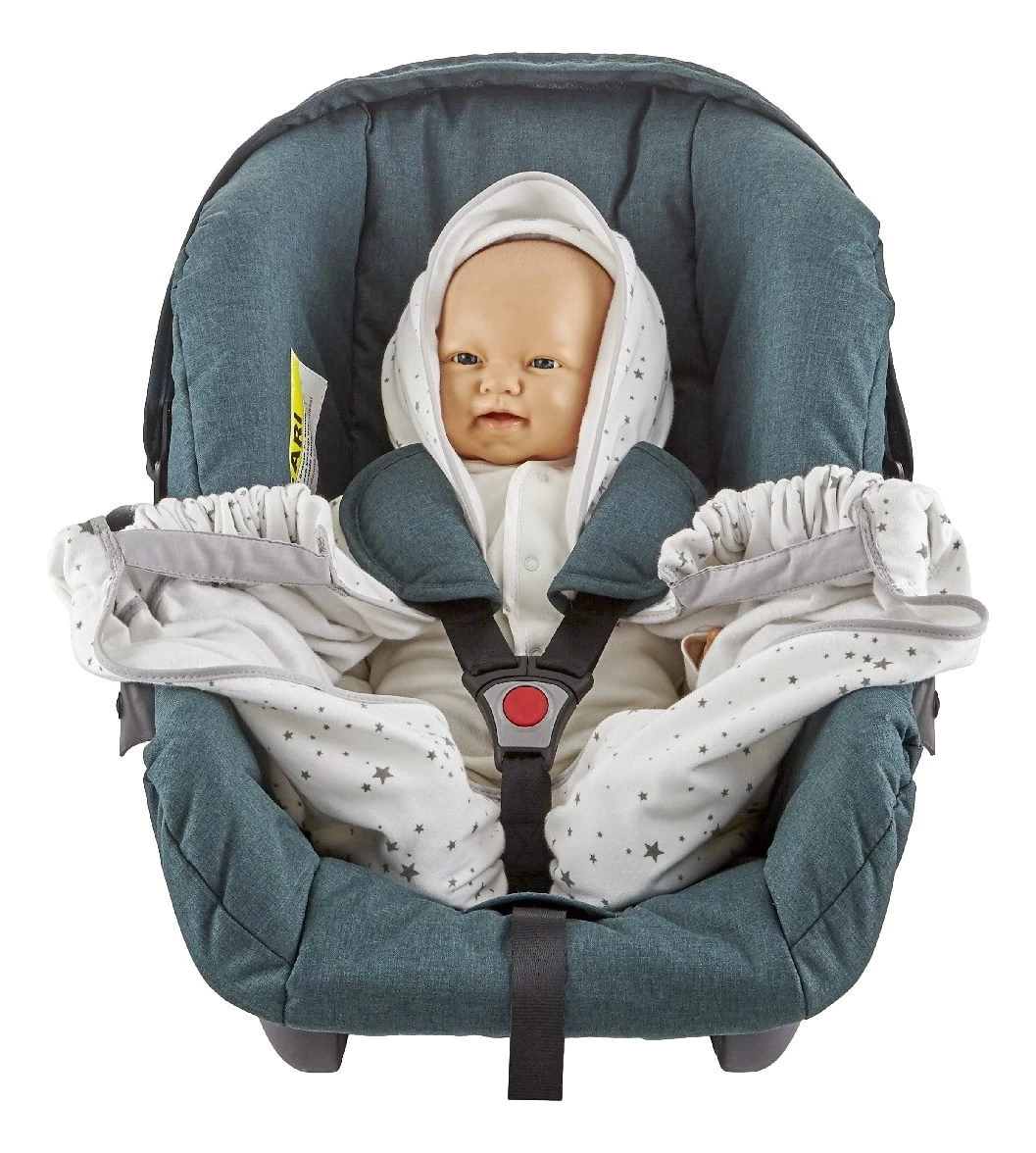 Babyjem Wit/Grijs Wikkeldeken 1116431 - Afbeelding 5