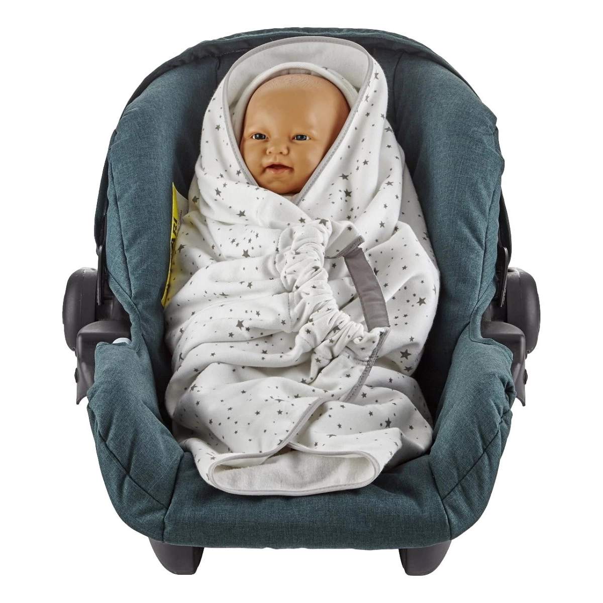 Babyjem Wit/Grijs Wikkeldeken 1116431 - Afbeelding 7