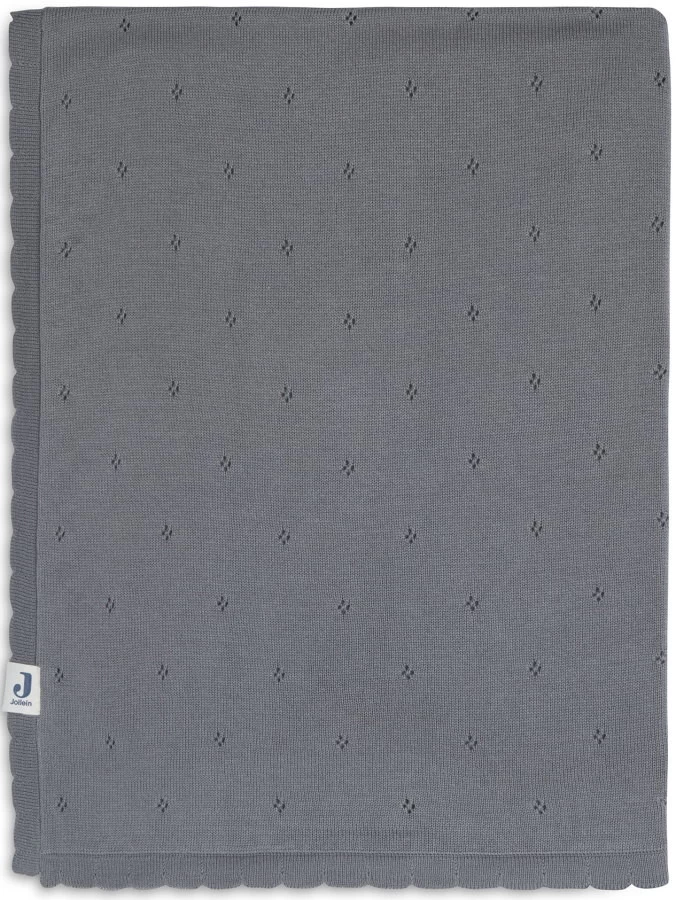 Jollein Pointelle Storm Grey 100 X 150 Cm Ledikantdeken 516-522-66064 - Afbeelding 2