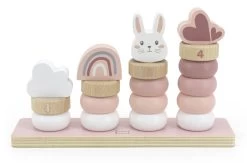 Label Label Roze Houten Stapelringen LLWT-25262