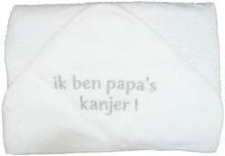 Petit Villain Ik Ben Papa's Kanjer Wit Badcape