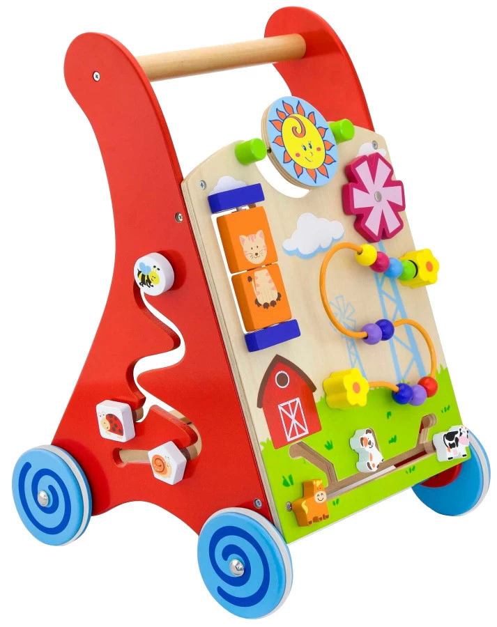 Viga Activity Walker Multicolor Houten Loopwagen 50950 - Afbeelding 2