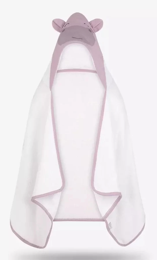 Albero Mio Animals & Love Hippo 50 X 120 Cm Bamboo Badcape A001 - Afbeelding 3