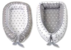 MamaLoes Amy Wit Met Grijze Sterren Omkeerbaar Babynest 67042