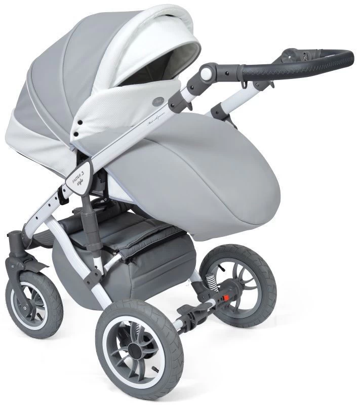 Baby Merc Faster 3 Eco Leather Grey Kinderwagen Incl. Autostoel F10 - Afbeelding 2