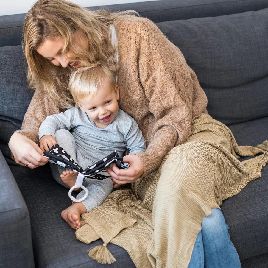 Baby Ono Bamboo Beige 75 X 100 Cm Gebreid Wiegdeken Met Kwastjes 546/02 - Afbeelding 3