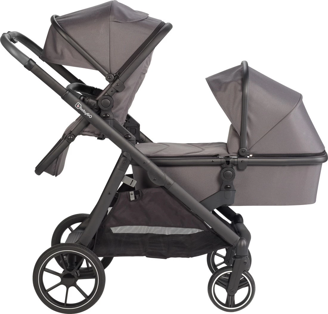 Babygo Duo Grey Tandem Kinderwagen 7801 - Afbeelding 4