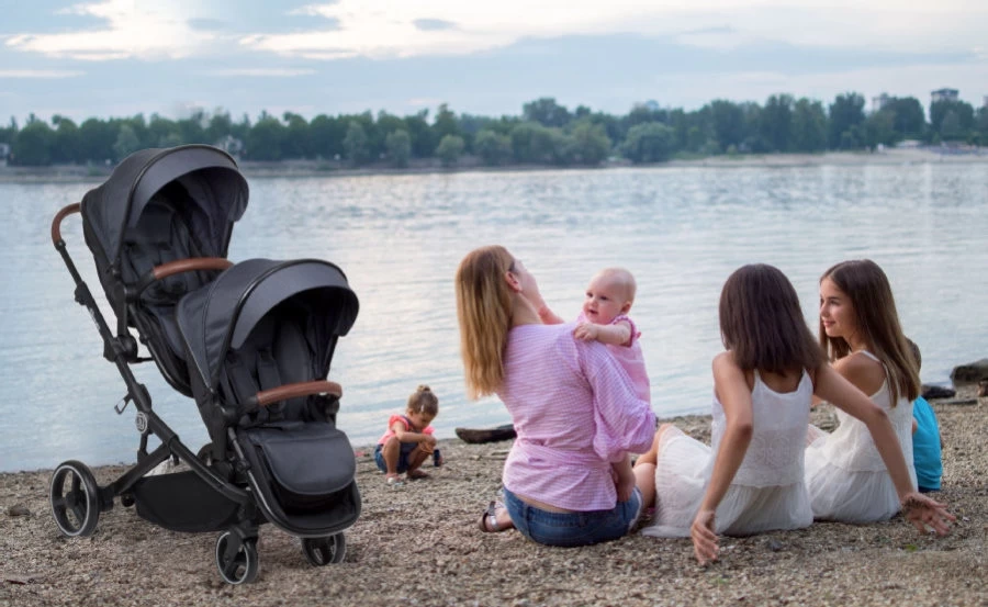 Babygo Twinner Grey Tandem Duowagen Incl. 2 Autostoelen - Afbeelding 20