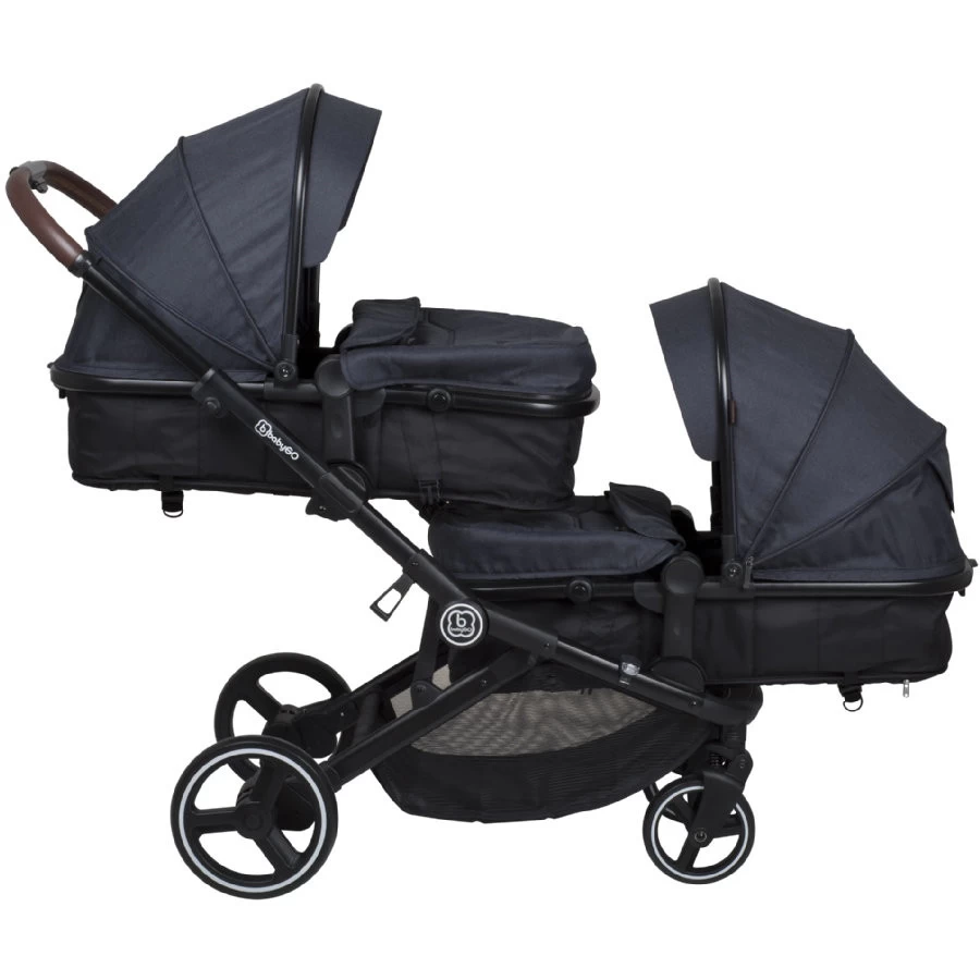 Babygo Twinner Grey Tandem Duowagen Incl. 2 Autostoelen - Afbeelding 10