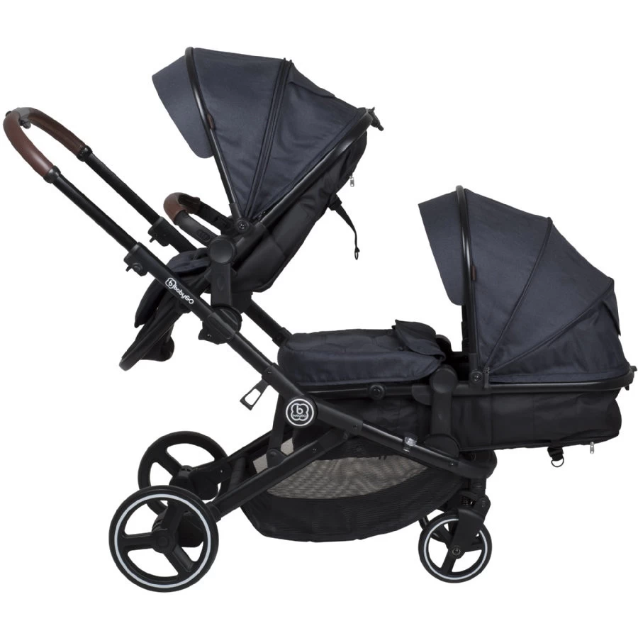 Babygo Twinner Grey Tandem Duowagen Incl. 2 Autostoelen - Afbeelding 13