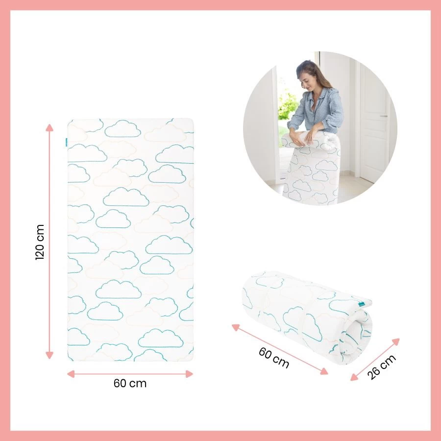 Babymoov Cosy'Lite Nomad 60 X 120 Cm Oprolmatras A050700 - Afbeelding 5