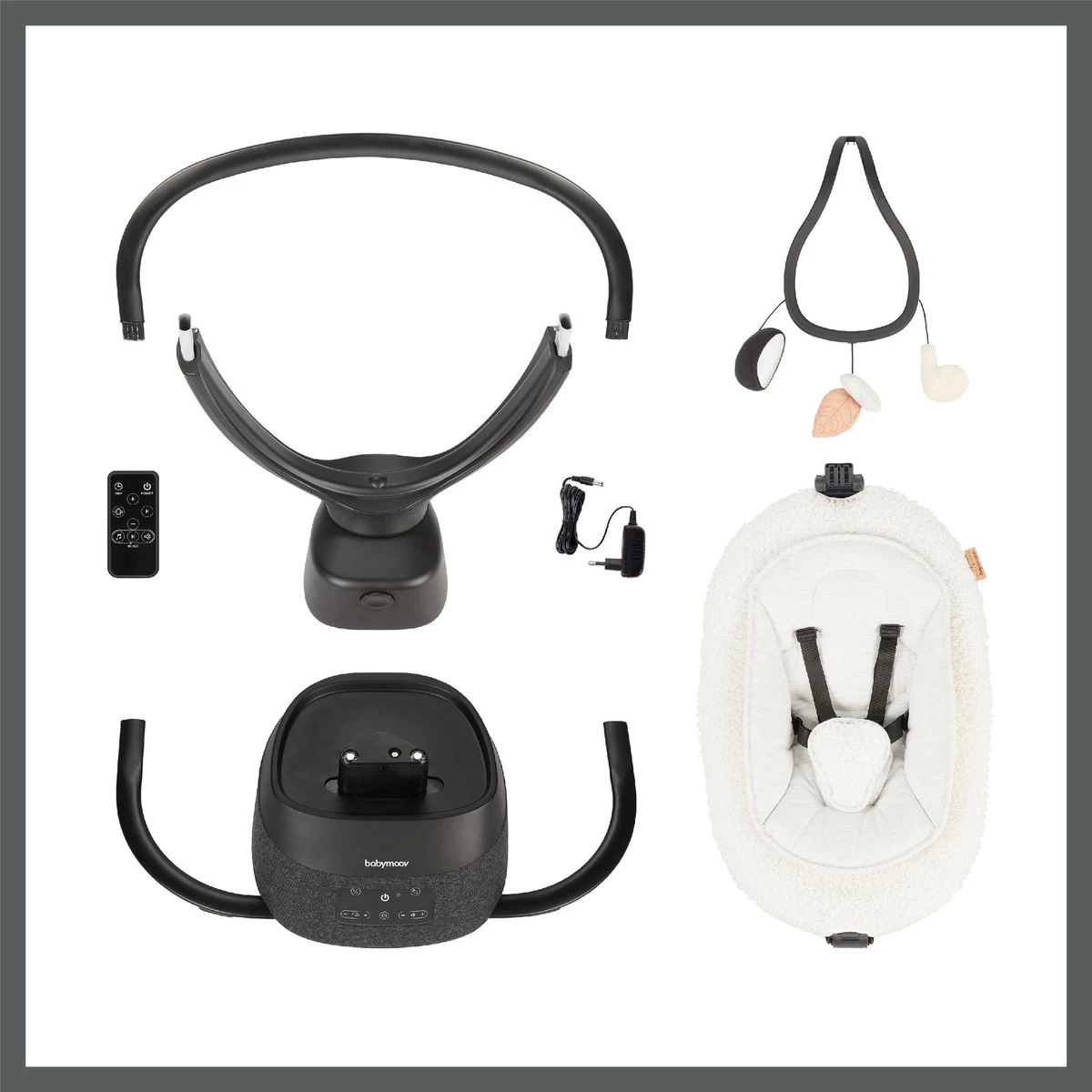 Babymoov Swoon Evolution Teddy Curl White Babyschommel A055020 - Afbeelding 9