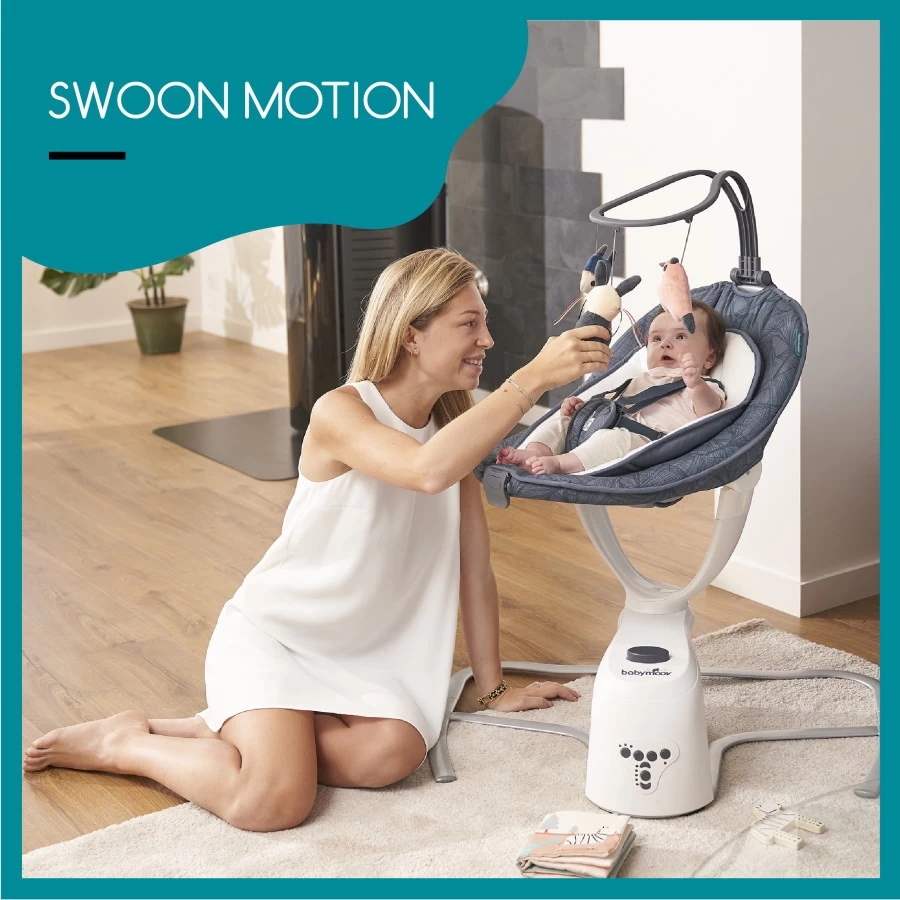 Babymoov Swoon Motion Blue Petal Babyschommel A055019 - Afbeelding 7
