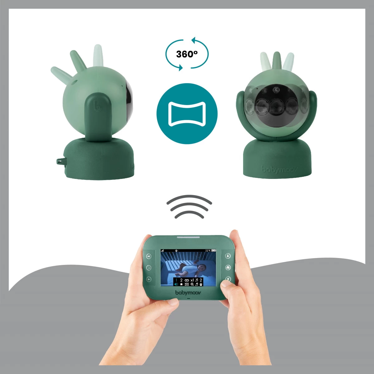 Babymoov Yoo Master 3,5 Inch 360° Beeldbabyfoon A014425 - Afbeelding 3