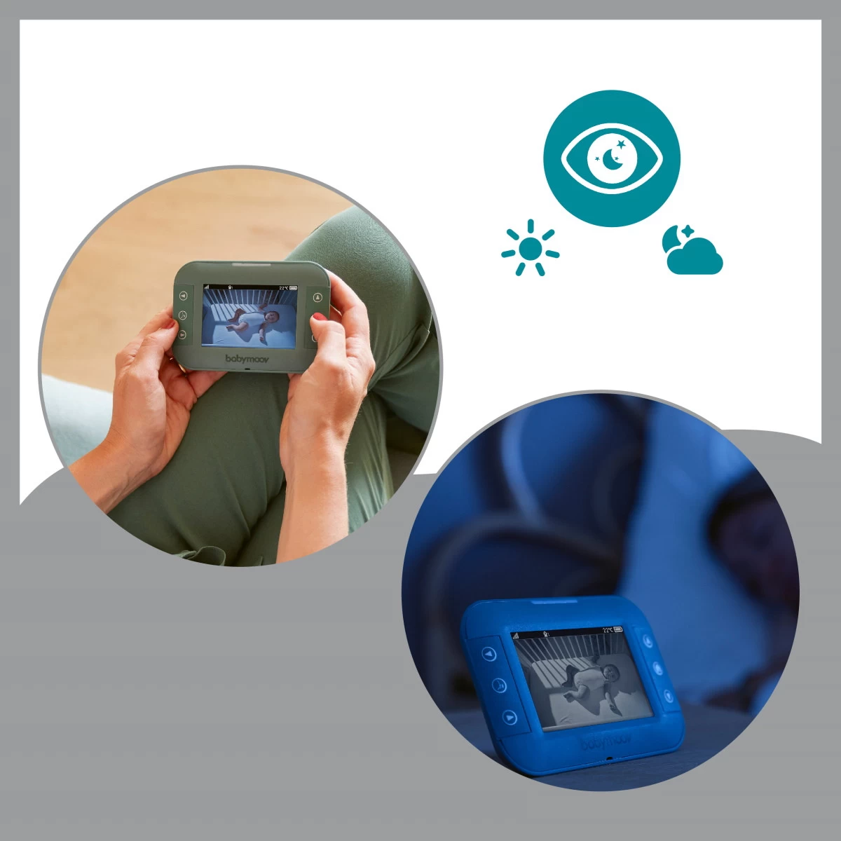 Babymoov Yoo Master 3,5 Inch 360° Beeldbabyfoon A014425 - Afbeelding 4