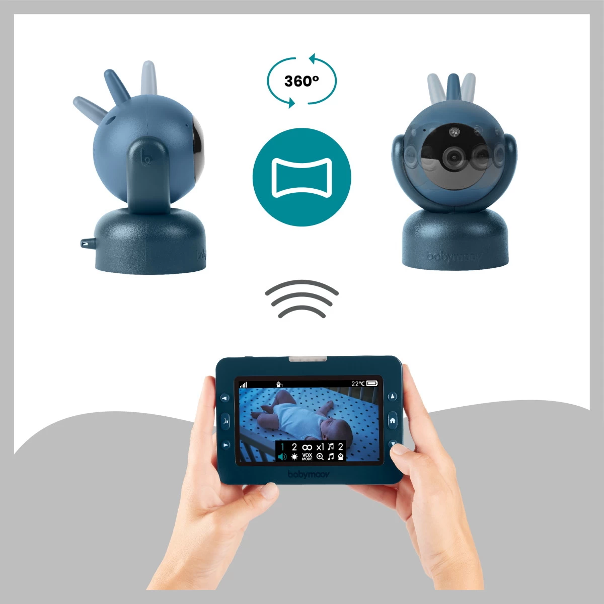 Babymoov Yoo Master Plus 5 Inch 360° Beeldbabyfoon A014426 - Afbeelding 3