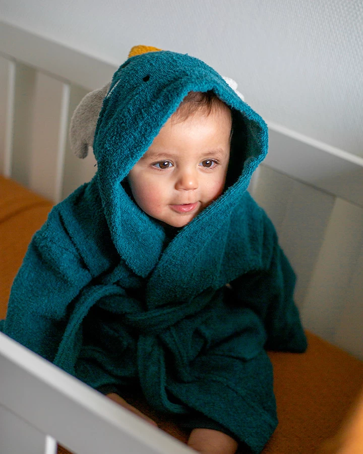 Blush & Blossom Dragon Diego 1-2jr Badstof Badjas TR-BB4207 - Afbeelding 8