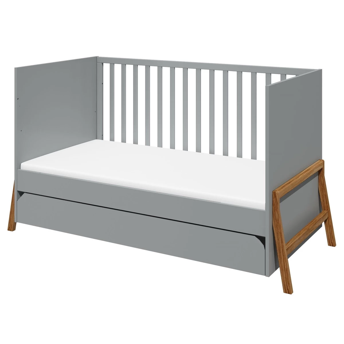 Bellamy Lotta Grey Babykamer: Ledikant/Juniorbed, Commode En 2-Deurskast - Afbeelding 4