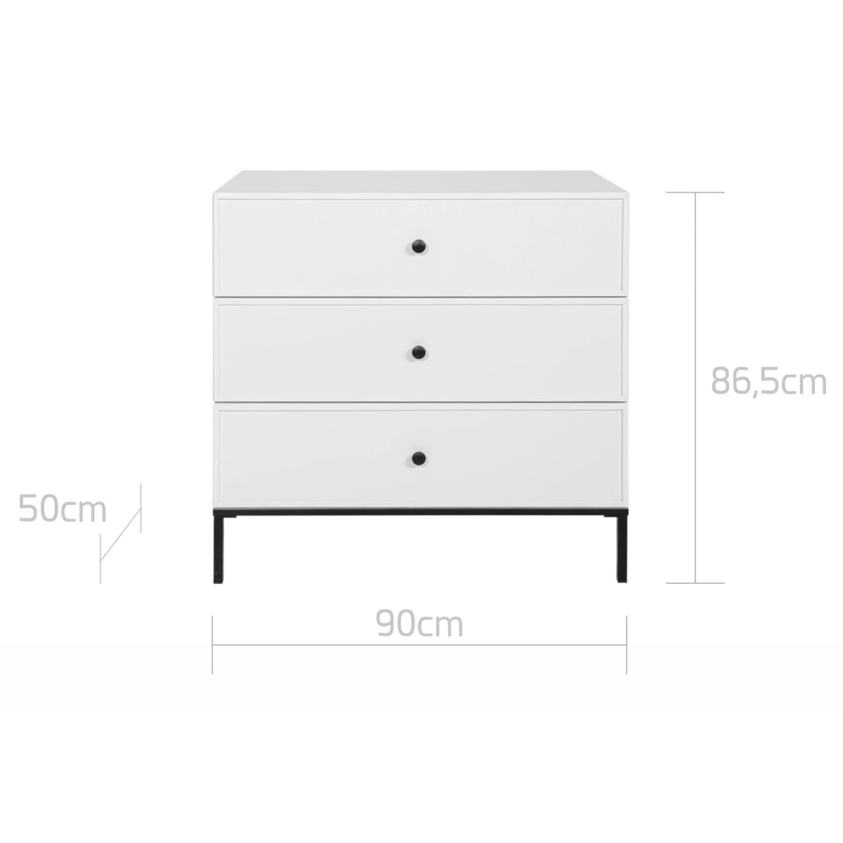 Bellamy Lumi White Commode LUBiKOMO - Afbeelding 3