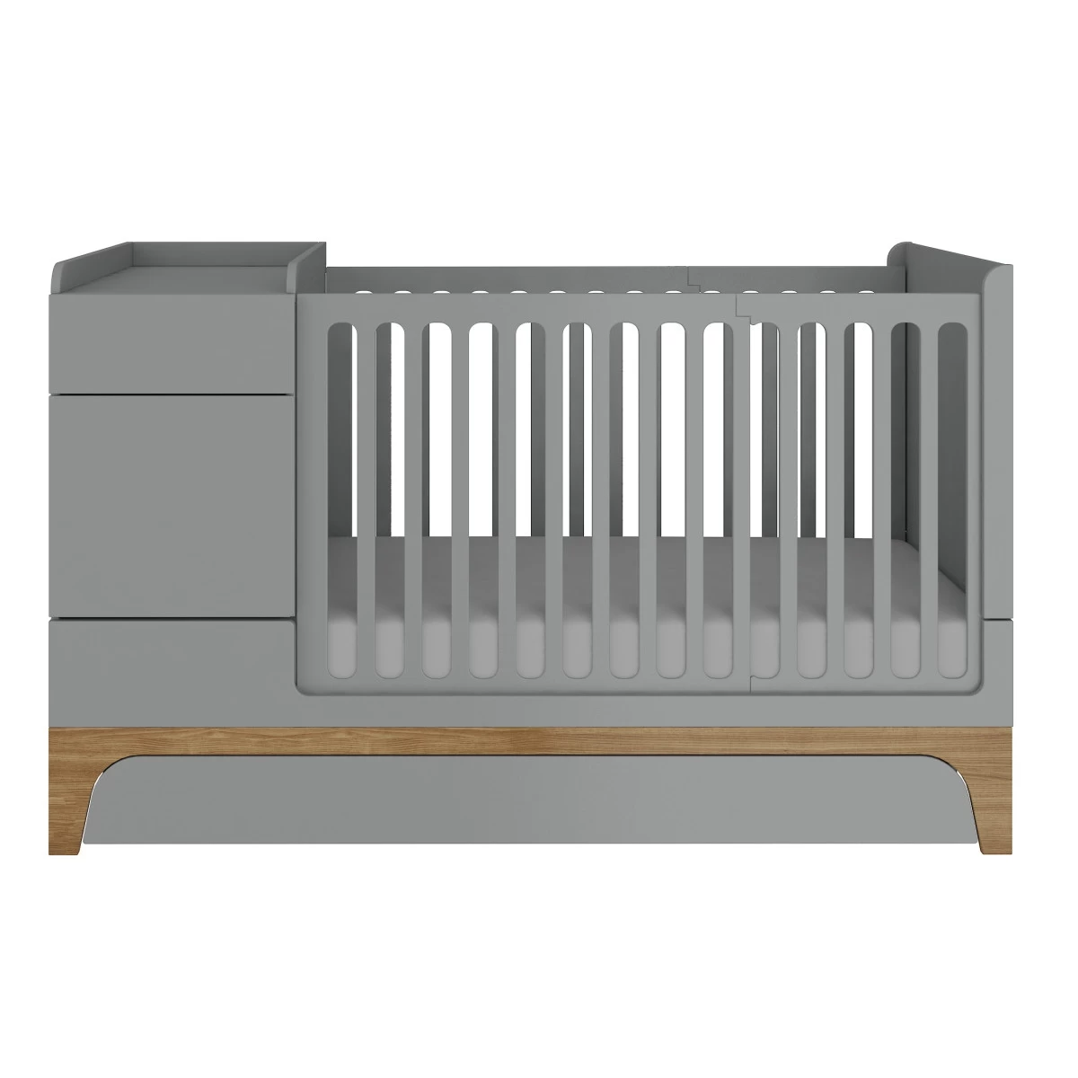 Bellamy UP! Grey 70 X 120/160 Cm 2-in-1 Meegroei Ledikant En Commode Incl. Lade - Afbeelding 2