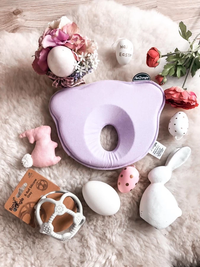 Bo Jungle B-Cosy Jersey Roze Ergonomisch Hoofdkussentje B800340 - Afbeelding 3