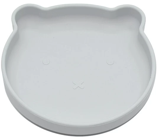 Bo Jungle B-Suction Bear Grijs Bord B500700