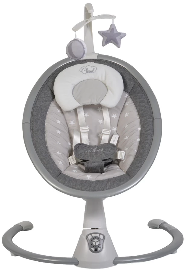 Cangaroo Cloud Grey Stars Swing Elektrische Babyschommel 48123