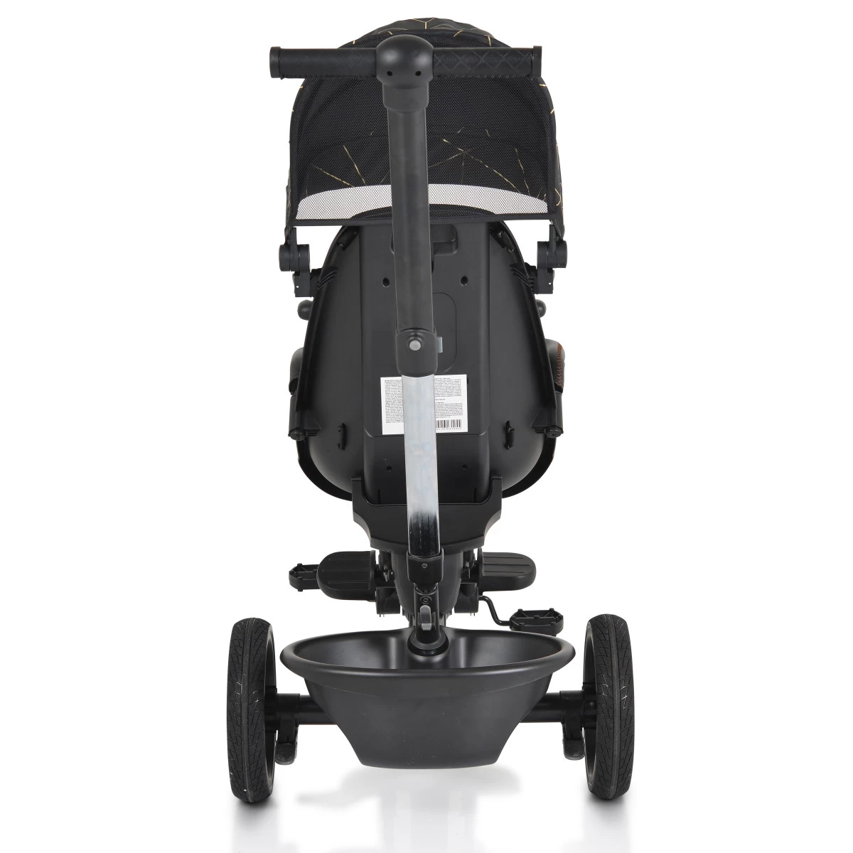 Cangaroo Fusion Black Driewieler Met Duwstang 110337 - Afbeelding 3