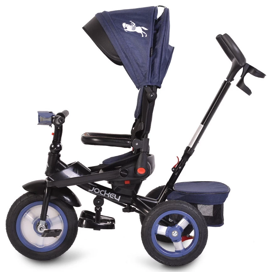 Cangaroo Jockey Trike Beige Stars Driewieler Met Duwstang En Zonnekap - Afbeelding 3