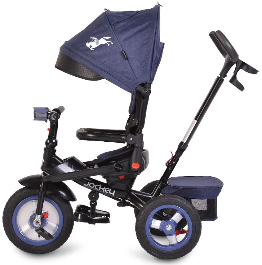 Cangaroo Jockey Trike Beige Stars Driewieler Met Duwstang En Zonnekap - Afbeelding 5