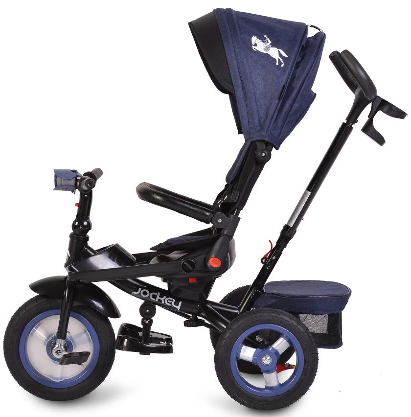 Cangaroo Jockey Trike Beige Stars Driewieler Met Duwstang En Zonnekap - Afbeelding 7