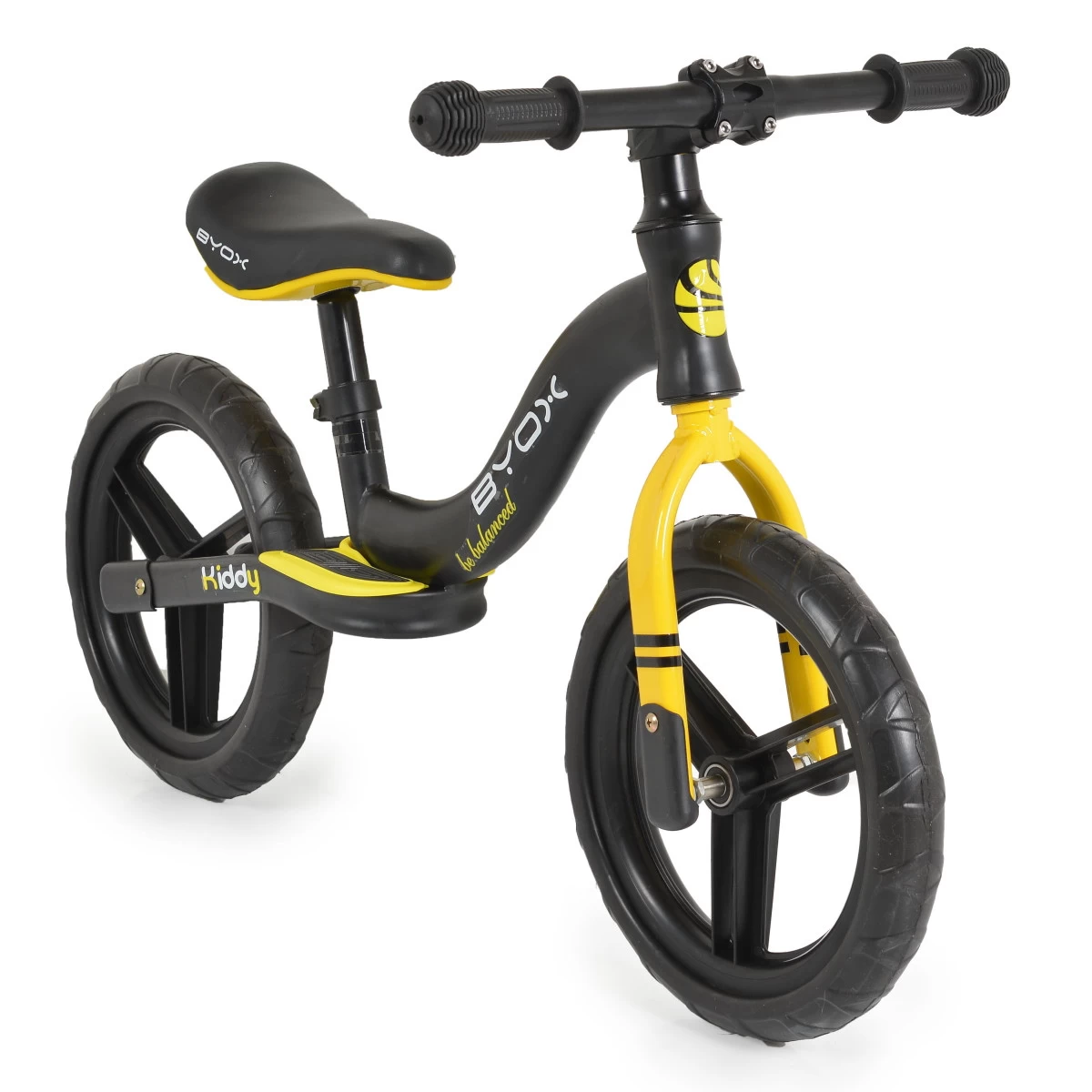 Cangaroo Kiddy Zwart/Geel Loopfiets 109567 - Afbeelding 2