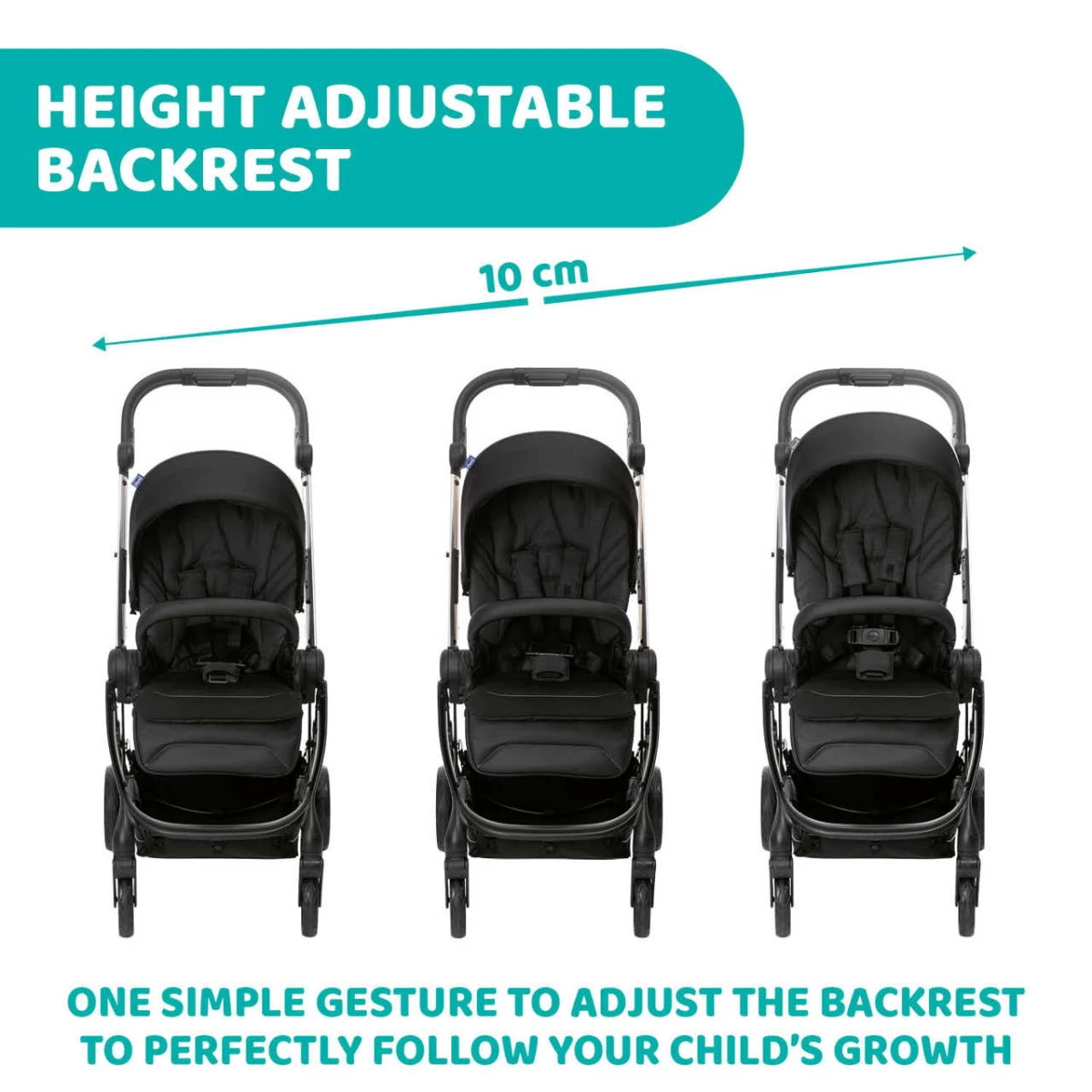 Chicco One4Ever Green Gem Meegroei Wandelwagen 707988192 - Afbeelding 8