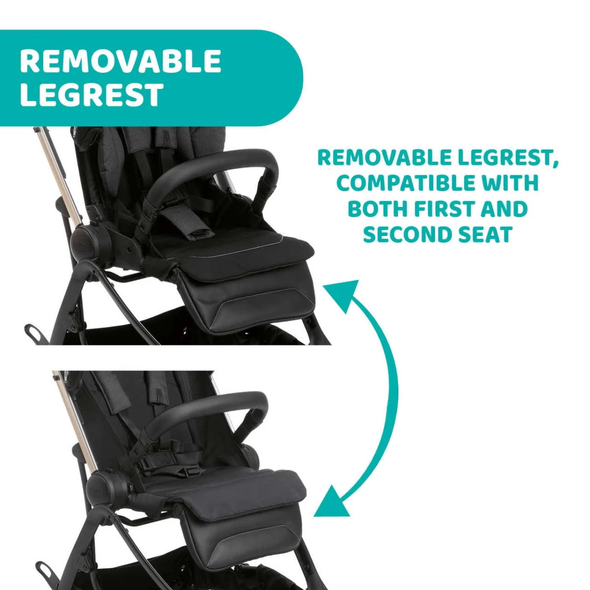 Chicco One4Ever Green Gem Meegroei Wandelwagen 707988192 - Afbeelding 13