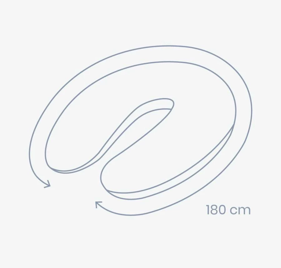 Doomoo Buddy Chine Anthracite Voedingskussenhoes BC B12 - Afbeelding 2