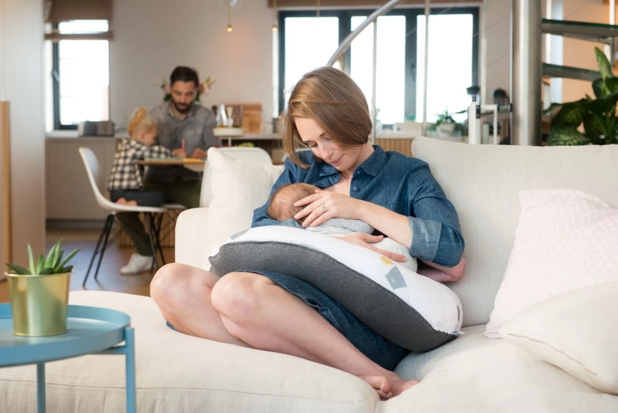 Doomoo Buddy Bear Grey Voedingskussen B04 - Afbeelding 7