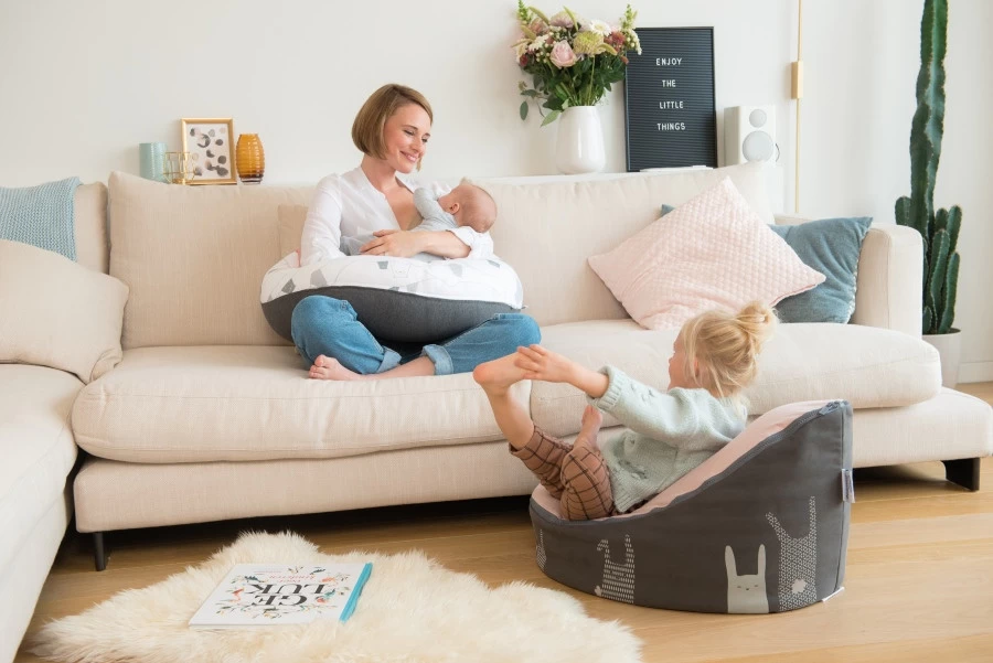 Doomoo Buddy Bear Grey Voedingskussen B04 - Afbeelding 6