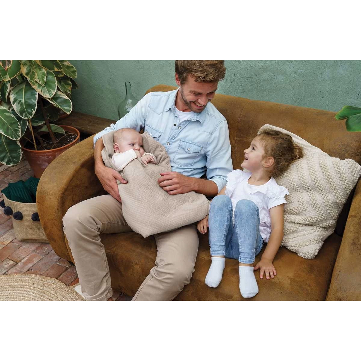 Doomoo Dream Tetra Jersey Sand 75 X 100 Cm Wiegdeken DS83 - Afbeelding 3