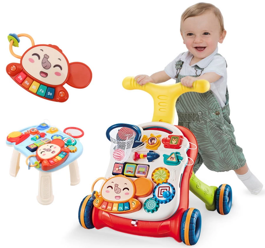 Eco Toys Study Desk Walker Yellow Loopwagen HC505278 - Afbeelding 4