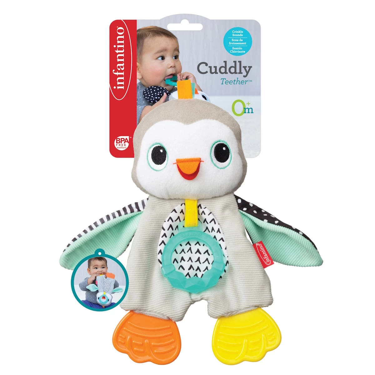 Infantino Cuddly Pinguin Bijtspeeltje BK-316329 - Afbeelding 9