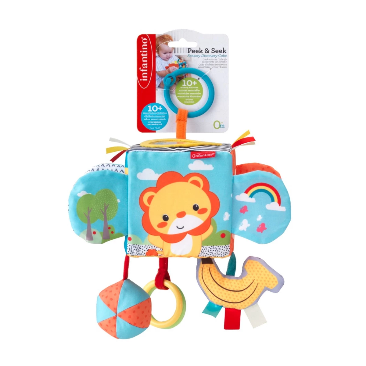 Infantino Peek & Seek Sensory Activiteiten Kubus BK-306588 - Afbeelding 2