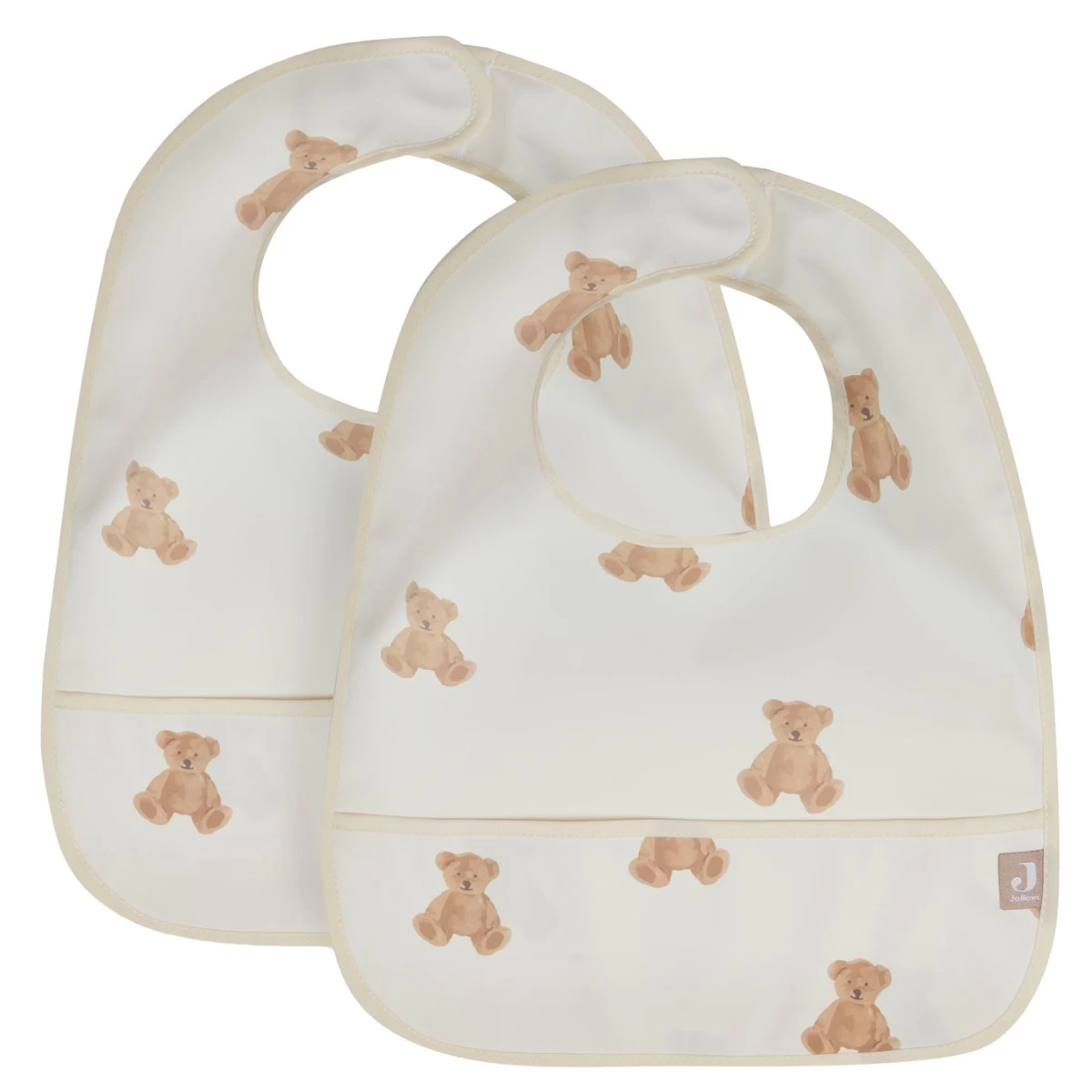 Jollein Teddy Bear 2-pack Waterproof Slabber 029-864-66095