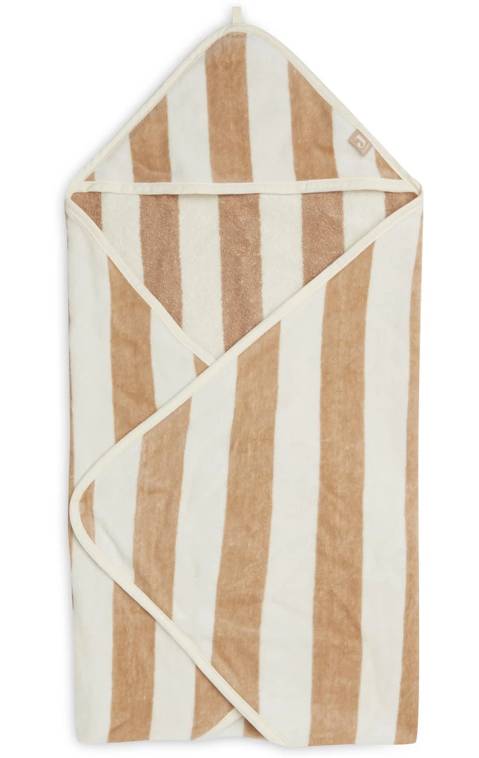 Jollein Terry Stripe Biscuit 75 X 75 Cm Badcape 534-514-67000 - Afbeelding 3