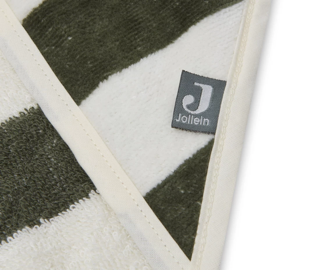 Jollein Terry Stripe Leaf Green 75 X 75 Cm Badcape 534-514-67001 - Afbeelding 5