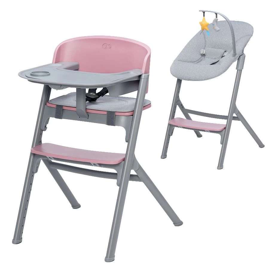 Kinderkraft Livy Aster Pink 4-in-1 Meegroeistoel Incl. Calmee Wipstoeltje KHLICA00PNK0000
