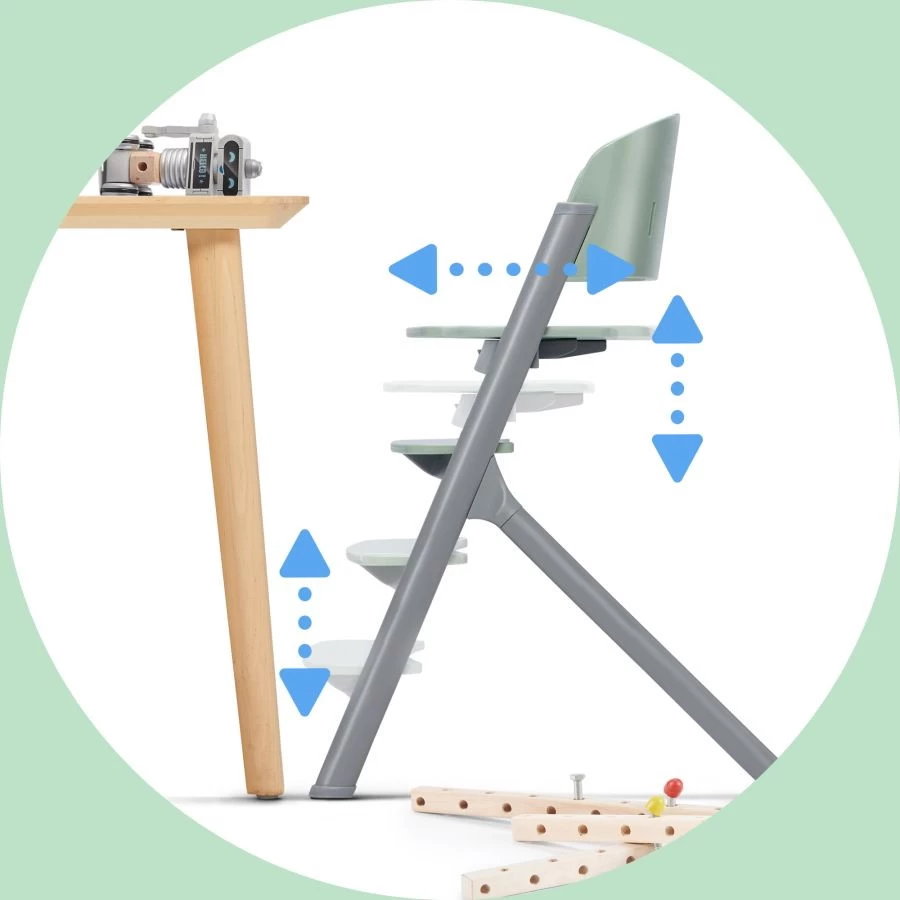 Kinderkraft Livy Aster Pink 4-in-1 Meegroeistoel Incl. Calmee Wipstoeltje KHLICA00PNK0000 - Afbeelding 7