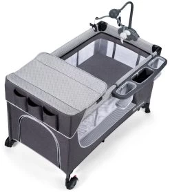 Kinderkraft Leody Grey Campingbed Met Accessoires KCLEOD00GRY00AC